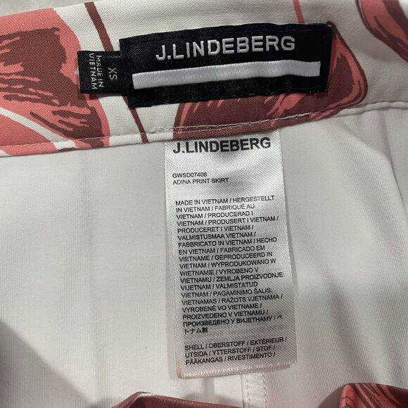 J. Lindeberg Women’s Tennis Skort Skirt Size XS Coral Hibiscus Pink Floral - Picture 2 of 8